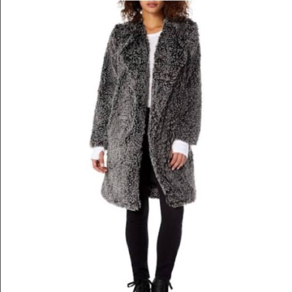 Michael Stars cozy long faux fur coat